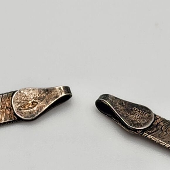 Vintage Sterling Silver Herringbone Bracelet - Picture 3 of 4